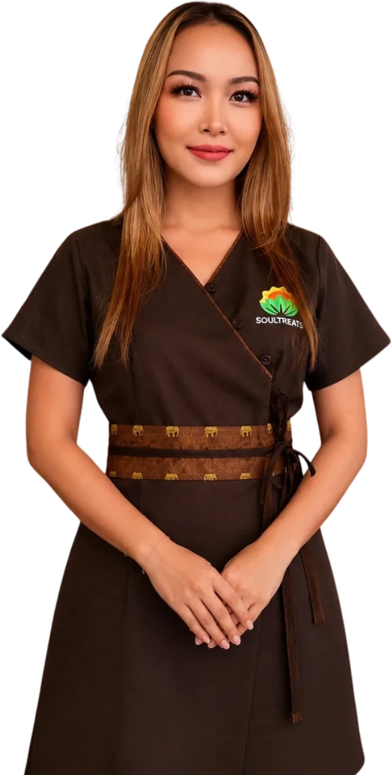 Soda, Soul Treats therapist, in uniform